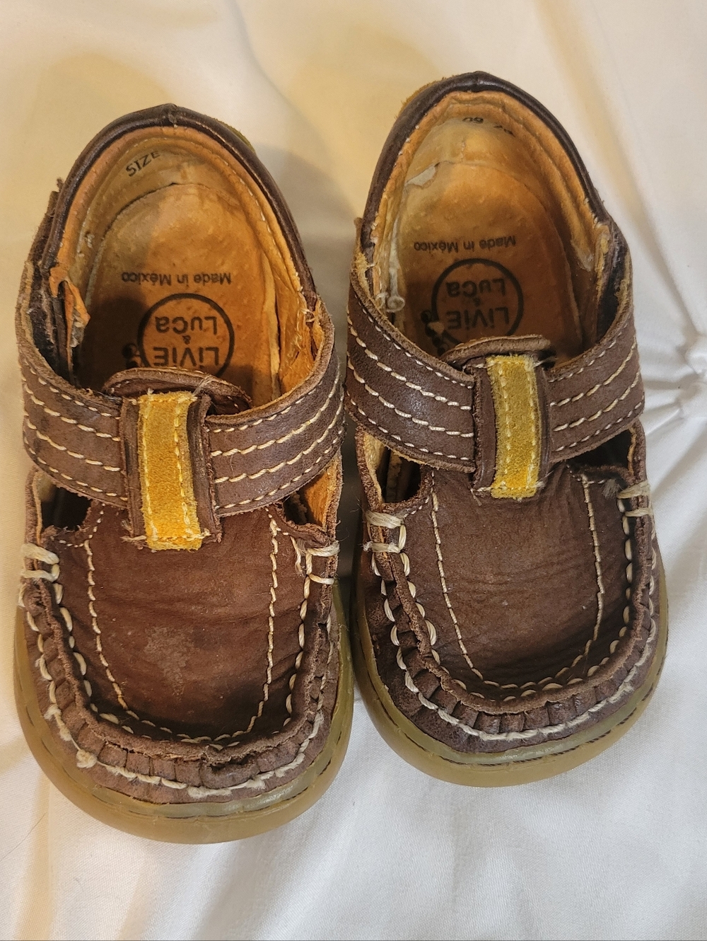 Livie & Luca Brown Leather Toddler Loafers